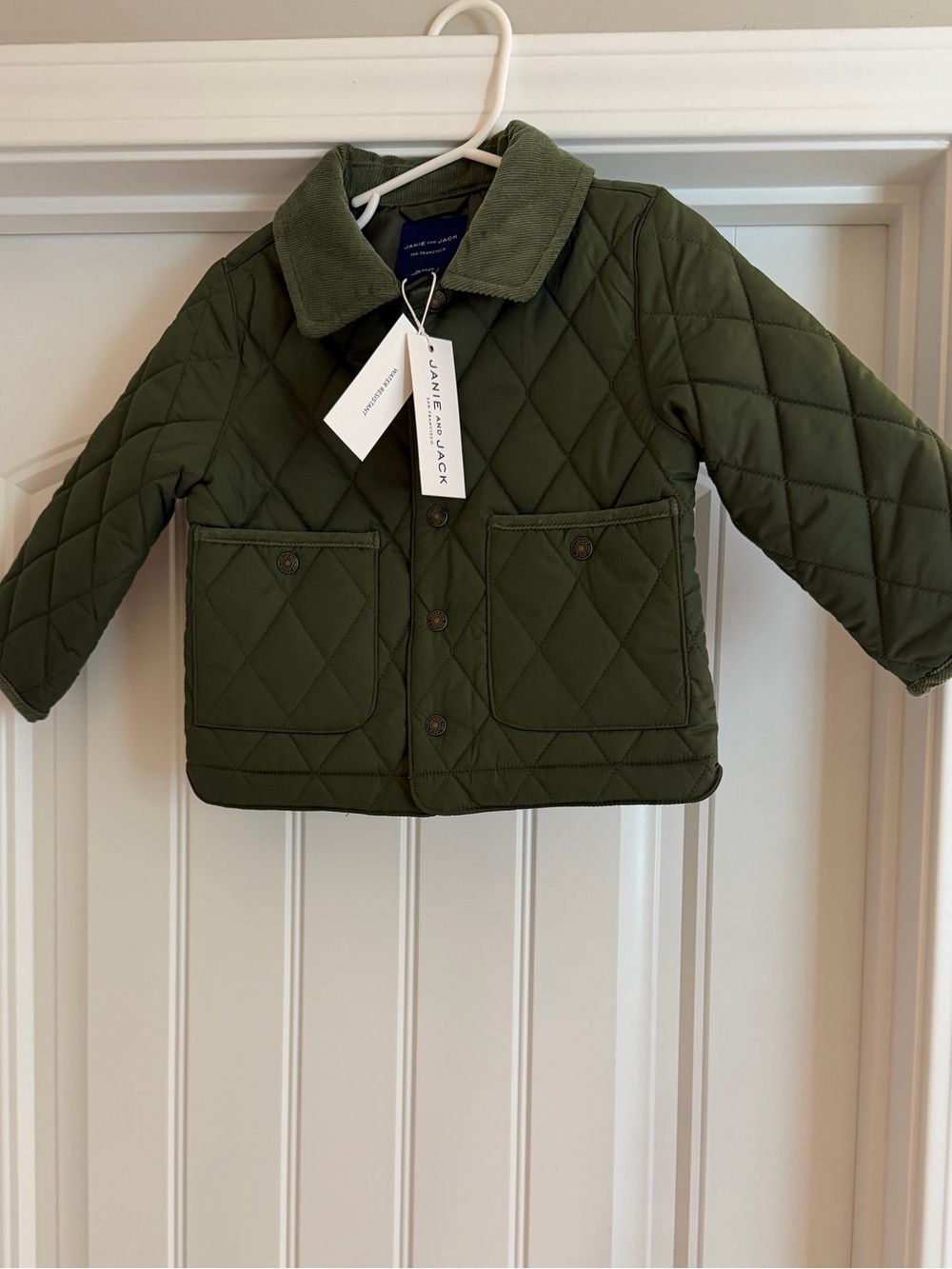 NWT Janie and Jack Quilted Olive Green Puffer Jacket
